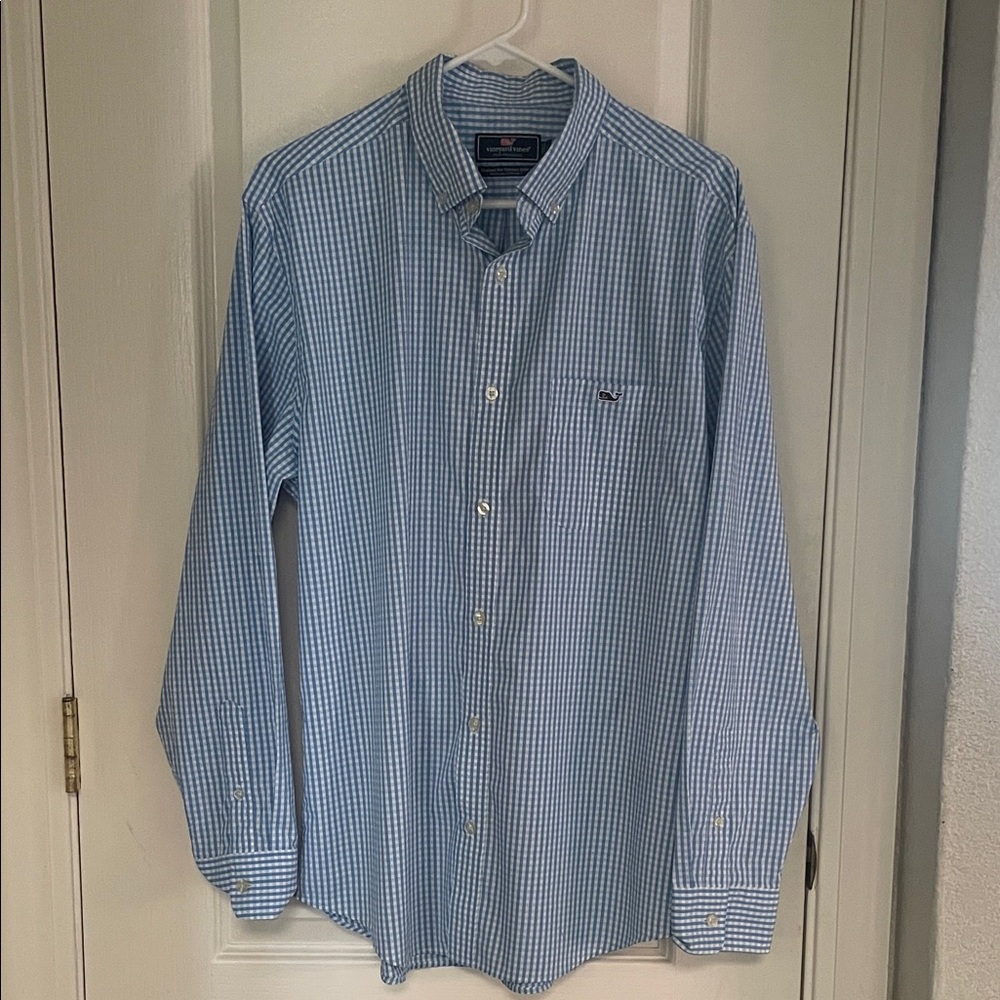 Vineyard Vines Light Blue Gingham Shirt
